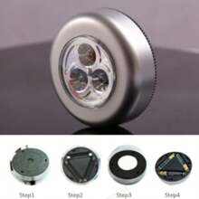 5 pezzi di faretti LED autoadesivi, fascio regolabile a 120°, luce sensore per pensili/armadi, a batteria (batterie non incluse), illuminazione senza fili per corridoio e scale