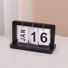 4/1 pièce Calendrier en bois massif de style minimaliste. Calendrier de bureau 2025. Calendrier de bureau décoratif. Calendrier universel pour toutes les années. Décoration de chambre, d'étude, de bureau. Convient comme cadeau de fête.