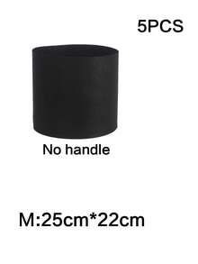 5 加仑可重复使用种植袋，加厚无纺布种植袋带手柄 - 透气无纺布，轻便便携式蔬菜、花卉、番茄、土豆、水果种植箱 - 室内/室外园艺，节省空间的设计，黑色，种植袋，水果种植，经典种植箱外观，耐用种植箱，透气面料