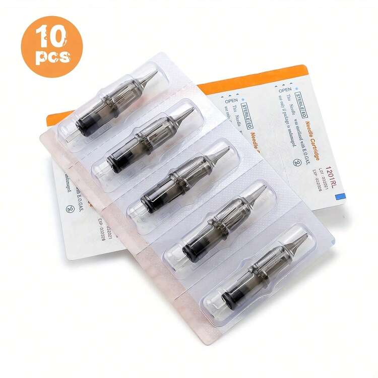 TATELF 10/50 支纹身针头 专业一次性纹身针头 圆形针筒 适用于旋转笔机纹身耗材 (12#) RL/RS/RM/M1 - 彩色 - 查看 18
