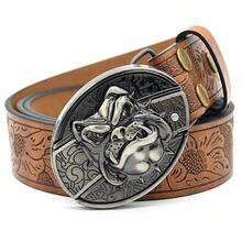 Men's Leather Belt Outdoor Multifunctional Belt With Knife Suitable For Men's Gift - Confused - View 2