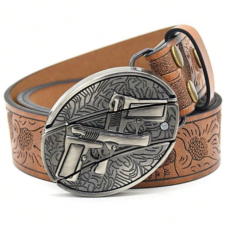 Men's Leather Belt Outdoor Multifunctional Belt With Knife Suitable For Men's Gift - ShuangqiangCA - View 1