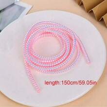 1 Stück/2 Stück Spiralkabel Schutz, Ladekabel Schutz, Datenkabel Schutz Abdeckung, Kopfhörerkabel Schutz geeignet für Handy, Kopfhörer, USB-Datenkabel, Ladegeräte, Zubehör für Ladegeräte, Handyzubehör - Mehrfarbig - Übersicht 3