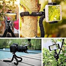 1/2pcs Flexible Octopus Tripod, Mini Phone & Camera Stand With Sponge Handle, 360° Rotatable Octopus Mount For Photography & Videography, Portable & Adjustable Tripod With Universal Clip - Black - View 7
