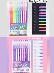 Bút gel Languo 9 màu dung tích lớn, bút marker acrylic không trong suốt, bút vẽ doodle phong cách Ins đơn giản dễ thương màu Morandi & Candy, bút lập kế hoạch cho học sinh vẽ nghệ thuật, vẽ truyện tranh, ghi chép - Nhiều màu - Xem 11