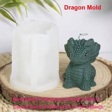 1 件破壳龙形蜡烛硅胶模具，用于制作蜡烛，DIY 冥想龙动物环氧树脂艺术工艺模具，用于家居装饰、工艺品