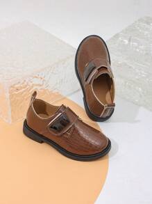 2020-2025新款时尚儿童牛津鞋，黑色，英伦风，适合学校表演，春秋季 - 棕色 - 查看 6