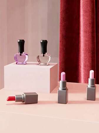 5 قطع/مجموعة مصغرة لأدوات مستحضرات التجميل للدمى المنزلية الصغيرة: أحمر شفاه مصغر، عطر، قطعة إسفنج للبودرة، طلاء أظافر، فرشاة مكياج مناسبة كهدايا ليوم الشكر وعيد الميلاد والهالوين لحديقة الجنيات والبار، نموذج مشهد مختلط فوري لل-DIY