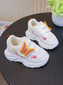 1 paire de baskets bébé respirantes, légères et confortables avec un design mignon de papillon. Convient pour toutes les saisons