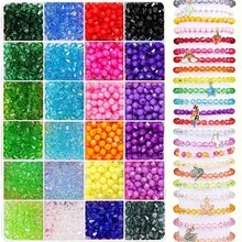 1200/2400 件 48 色 6 毫米果冻状双切面锥形亚克力珠，适用于 DIY 珠宝制作、手链、项链工艺用品 - 彩色 - 查看 11