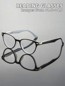 男女通用近视眼镜，新款时尚猫眼拼接金属素面老花镜，方形镜框，镜腿灵活，适合日常佩戴、运动、电脑使用、缝纫等，防疲劳，便携设计，适合各种脸型，有黑色、粉色、紫色、灰色可选，7种度数可选，是节日、父母节、情人节、开学季、教师节、斋月等场合的理想礼物。