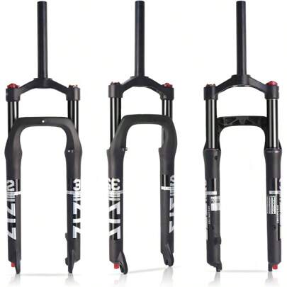 26  4.0 Inch Fat Tire M Air Suspension Fork  Ultralight Rebound Adjustment Front Fork, 120mm Travel, 135mm Spacing Ub 9mm QR Crown Lockout Ideal For Snow Ach XC Mountain Bikes