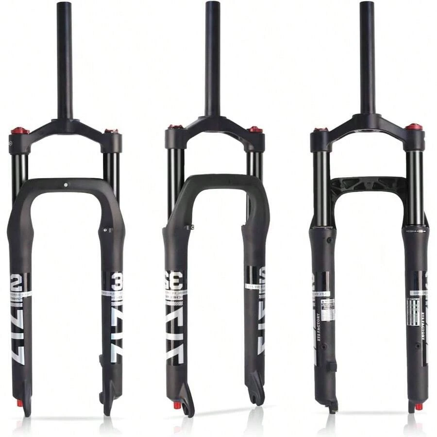 26  4.0 Inch Fat Tire M Air Suspension Fork  Ultralight Rebound Adjustment Front Fork, 120mm Travel, 135mm Spacing Ub 9mm QR Crown Lockout Ideal For Snow Ach XC Mountain Bikes