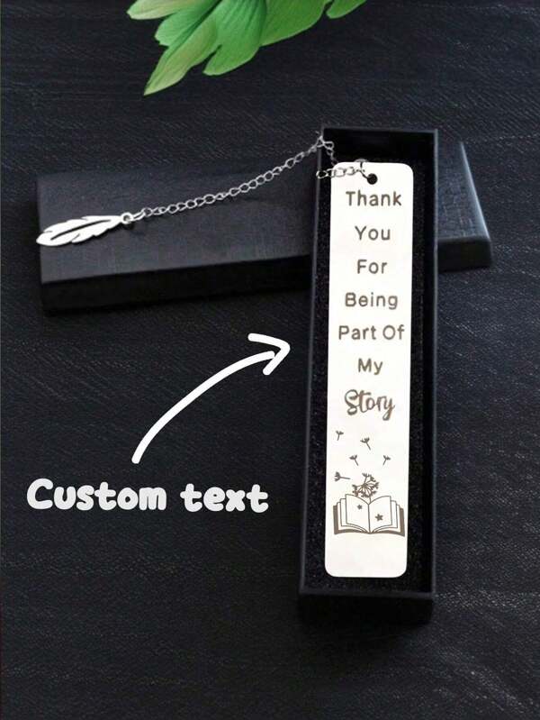 1 marcador de livro em formato de livro, de aço inoxidável, personalizado e gravado, ferramenta auxiliar de leitura, marcador de página para estudantes, presente divertido e interessante para amantes de livros, presente para amigos, presente de professor para o Dia do Professor, marcador de livro com pingente para pendurar