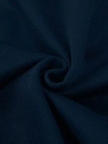 1pc Teen Girls' Casual Fashion Color Block Patchwork Loose Fit Bomber Jacket, Versatile, Autumn/Winter - Navy Blue - View 7