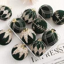 12pcs 3.15inch Elegant Champagne Christmas Ornaments - Round Holiday Christmas Tree Decorations, Suitable For Home & Wedding Celebrations, Music Themed Holiday Hanging Balls, Winter Home Decor And Holiday Celebrations, Holiday Parties, Christmas Parties, Room Decor, Holiday Decorations, Festive Decor, Party Favors, Fun Christmas Party Decorations, Christmas Holiday, Happy New Year, Christmas Decorations, Perfect Christmas Gift For Friends Halloween Halloween Decor