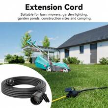CILIA EU Power Extension Lead With Shuttered Socket - 3m/5m/10m - Flexible Rubber Cable