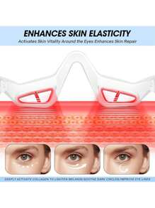 Under-Eye Red Light Therapy Device 3D Contour Eye Massager For Dark Circles, Eye Bags & Wrinkles, Rechargeable Under Eye Treatment Device For Puffiness And Fine Lines