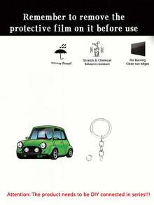 2 Stück Auto-förmige 2D flache Acryl Anhänger - Multifunktionale Schlüsselanhänger & Rucksack Anhänger, perfekt für Auto Innenraum Dekoration, Weihnachten, Ostern, Valentinstag und verschiedene Feiertagsszenen. Keine Stromversorgung oder Batterien erforderlich - mühelos den Alltag aufhellen. Ein ideales Geschenk für jeden Anlass. [Das Produkt muss manuell installiert werden.] Taschenzubehör Schlüsselbänder mit ID-Halter Autozubehör Taschencharms