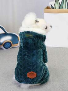 4-Leg Thick Fleece Jacket, British Style Pet Clothes, Warm Jumpsuit For Small Animals
