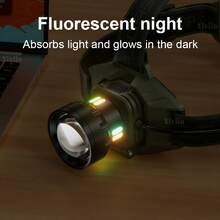 2025 Most Powerful LED Headlight Rechargeable Strong Light LED Headlamp Super Bright Head Flashlight 30W Long Shot Camping Hunting Lamp - Army Green - View 3
