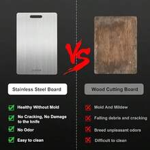 Edelstahl Schneidebrett, beidseitig verwendbares Hackbrett, dickes schimmelresistentes Schneidebrett für den Hausgebrauch, Teigknetblock (zufällige Farbe & Stil)