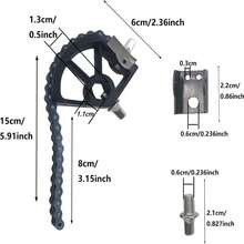 TUOREN TUOREN Bass Drum Foot Pedal Chain Sprocket Cam Bracket Parts Double Chain Drive Connector Device Assembly Bass Kick Drum Pedal Replacement Parts Silver - Silver - View 6