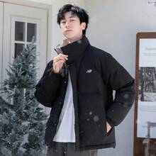 New Balance 男士户外运动休闲保暖防风双面立领夹克 AMJ44301BK - 黑色 - 查看 6