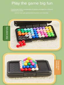 200片儿童智力金字塔拼图游戏，2D/3D益智挑战，适合男孩女孩，是开学、毕业、圣诞节的绝佳礼物。 - 彩色 - 查看 6