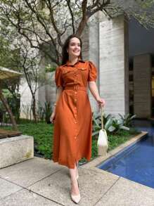 TAILORING MAXI DRESS SENSORY Casual Elegant WOMEN'S FASHION