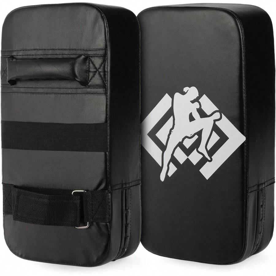 2 Pack Muay Thai Pads, Boxing Equipment Kicking Punching Shield, MMA Karate Taekwondo Training Pads For Men Women Gym - 黑色+和+紅色 - 查看 1