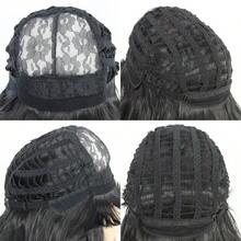 M+ Hair Cap Black Bob Wig For Women Cosplay Short Beehive Flip Wig With Bangs 60s Women Sythetic Styled Hair For Halloween Costume Party7001 - 黑色 - 查看 6