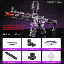 激动人心的 M416 电动球爆破玩具 - 高速、金属饰面、可充电，带眼镜 - 夏季生日复活节派对的完美礼物（不含子弹） - 彩色 - 查看 17