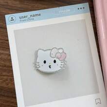 Sanrio Sanlio Small KT Cat Multiple Styles Hair Clips With Fine Glitter, Student Bangs, Edge Clips, Cartoon Headpieces, New Duckbill Clip Hair Clips