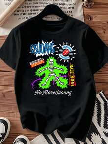 One piece shirts summer tops cotton  clothes women camisas de mujer lindas Camiseta negro blanca de algodón 180gestampado de esqueletoimpresión de alta calidad en algodóncuello redondocorte básico holgadohombres y mujerestranspirableversátillavable a máquinacómodatalla S ~ 3XLdiariacasualdeportivaimprescindible para el veranotendencia Hightrend StudiosMade in U.S.A. - Negro - Ver 1