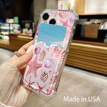 Funda para móvil con ranura para tarjetas. Compatible con phone 16, 15, 14, 13, 12 y 11. Permite guardar tarjetas y fotos. Diseño elegante y sencillo, transparente, esquinas reforzadas, anticaídas, con orificios para tarjetas. - Colores mixtos 1 - Ver 5