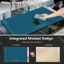 3-Pack Silicone Food Warming Mat &Amp; Food Warmers For Parties Buffet - Rapid Heating 6-Level Temp Control, Rollable Portable Easy Clean - Value Set For Gatherings &Amp; Home Daily Use(Blue) - Peacock Blue - View 5