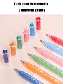 Languo 90-Color Acrylic Paint Markers - 1.0mm Fine Tip Gel Ink Pen, Blendable Vibrant For Rock/Glass/Wood DIY Craft Decor,Student Art Supplies , Back To School Gifts