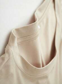 maglietta casual stile coreano con scollo tondo, motivo a cartone animato di gatti e caffè, adatta per ragazzi e adolescenti per uso quotidiano versatile