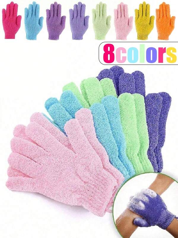 1 stuk exfoliërende badhandschoenen, herbruikbare douchewanten voor scrubben, rugscrubber, massage en lichaamsexfoliatie, accessoires voor lichaamsreiniging, 1/3/5/10/20/30/40 stuks, voor bad, gezicht, spa, handzeep, diepe dode huidreiniger, badkamerdecoratie voor thuis, zomer, terug naar school
