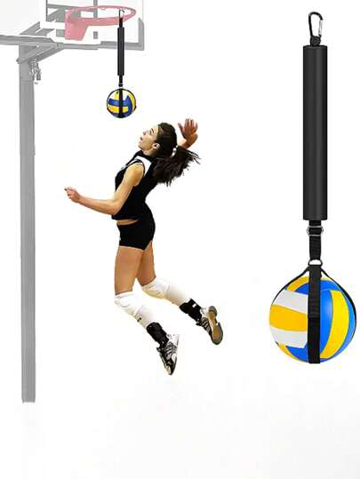 1 pièce Entraînement au smash de volleyball Aide à l'entraînement réglable Équipement d'entraînement solo Corde de rebond Accessoires de volleyball de plage Dispositif d'entraînement au volleyball Ceinture suspendue assistée Fournitures d'entraînement au volleyball Entraîneur de pratique Corde d'entraînement au rebond Accessoire de volleyball de plage