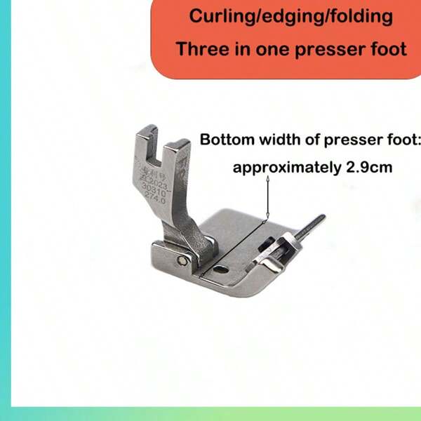 1pc Multi-Purpose Presser Foot - Hem, Binder, Zipper, Adjustable Blindstitch, Tape Binder