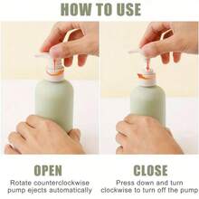 قنينتان عبوات شامبو للسفر مزودة بغطاء قلاب ومضخة، سعة 200مل أوانٍ محكمة تسرب للسفر للمستلزمات الشخصية والشامبو والبلسم