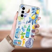 Funda para móvil con tarjetero y diseño artístico. Compatible con phone 16, 15, 14, 13, 12 Pro y 14, 15, 16 Plus. TPU transparente y suave con protección anticaídas en las cuatro esquinas. - transparente - Ver 4