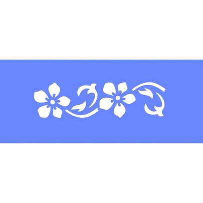 Stencil Flor para pintura - tam. 17x7 cm - unidade