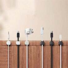 1/3/6pcs Magnetic Cable Organizer, Cable Management Clips, Desk Magnetic Cable Holder, Discreet Magnetic Phone Charging Cable Organizer, Compact & Durable Design; Suitable For Bedside Table, Desk, Phone Data Cables, Charging Cords, Kitchen Appliances, Office Supplies, Cable Management, Bathroom Storage, Home Decor, Organizing; Suitable For Home, Office, Dorm, Great For Back To School, Mother's Day, Birthday Gifts, Holiday Gatherings - Multicolor - View 8