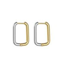 1对/5对高端ins风钛钢耳环保色防过敏韩版小众几何圆环洗澡小耳环不可拆卸防掉落耳环