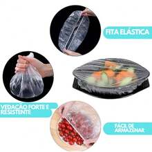 Kit 300 Disposable Plastic Cover Food Protector Practical And Economical For Food