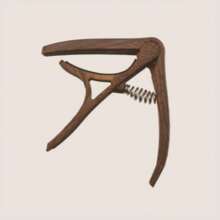 Professioneller Gitarrensattel für akustische & elektrische 6-Saiten Gitarren/Mandolinen - leichter Holzklammer mit geschmeidiger Federaktion (ergonomisches Design, schneller Zugriff auf die Bünde)