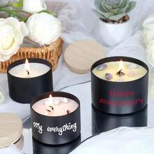 1/4/12pcs Iron Candle Jars 8 Oz,Customizable Text And Images,8 Oz